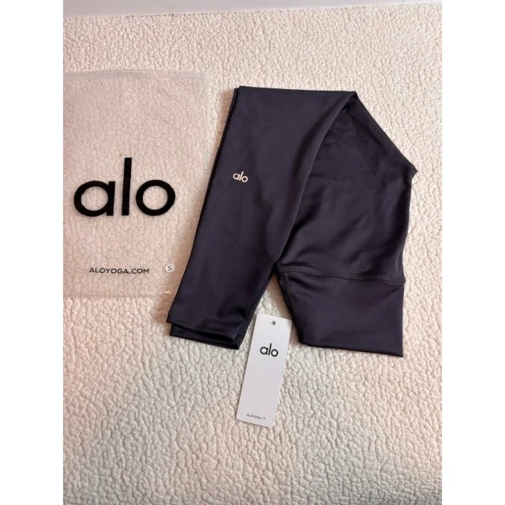 Alo Yoga High Waisted Airbrush Leggings Anthracite Grey Small NWT